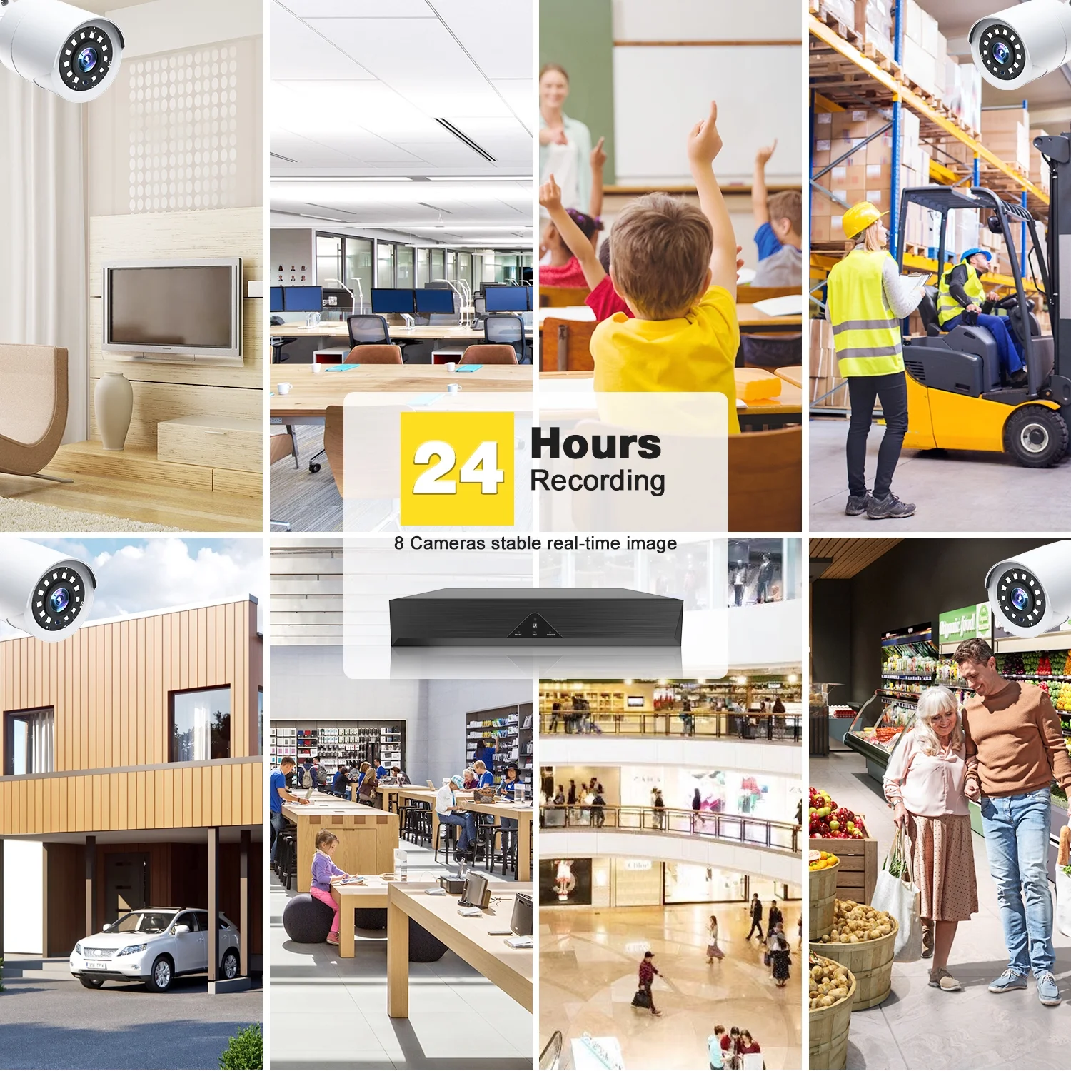 SC35 8CH CCTV Security Camera System Outdoor with 3TB Hard Drive 8pcs Wired 1080P Bullet Surveillance Cameras HDMI Connector - Image 3