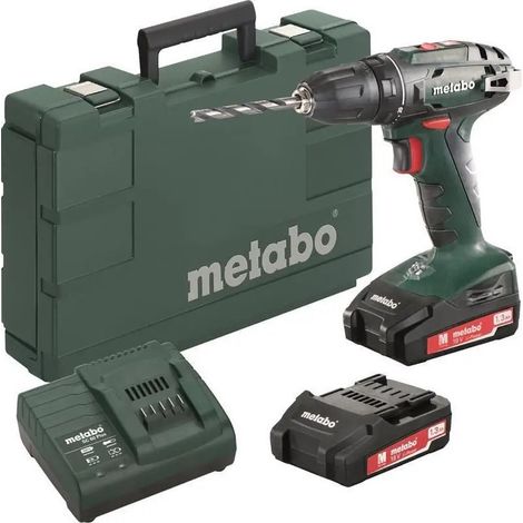 Metabo – Perceuse-visseuse sans fil 18V – 2 batteries 1,5Ah – Moteur Ultra-M – Couple 48Nm – Coffret avec accessoires — vue 3