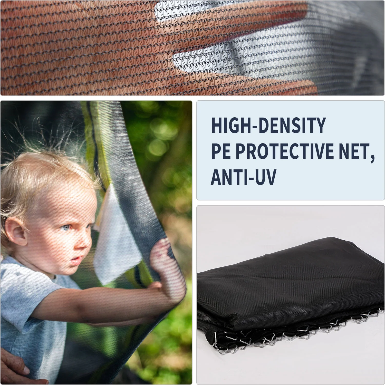 14FT Trampoline for Kids, Trampoline with Basketball HoopSafety Enclosure Net, 880LBS Capacity 4 Kids, Waterproof Mat and Ladder, Outdoor Backyard Trampoline - Image 5
