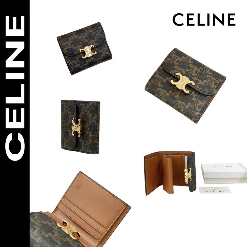 CELINE【セリーヌ】大人気 軽量＆コンパクト持ち運びに便利な短い財布 ！