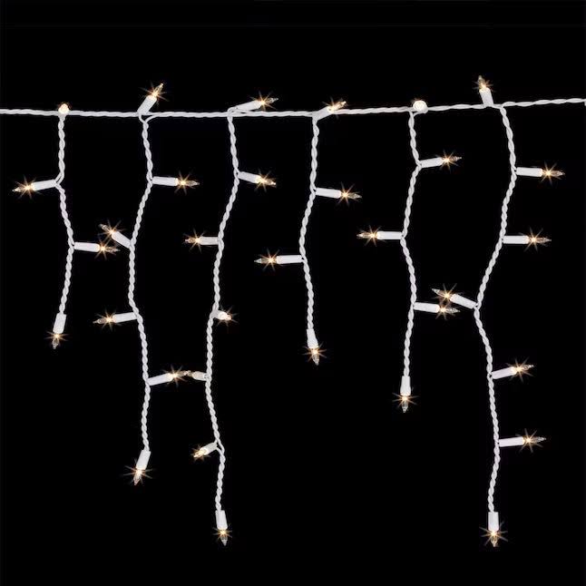 Holiday Living 300-Count Constant White Mini Incandescent Plug-In Christmas Icicle Lights