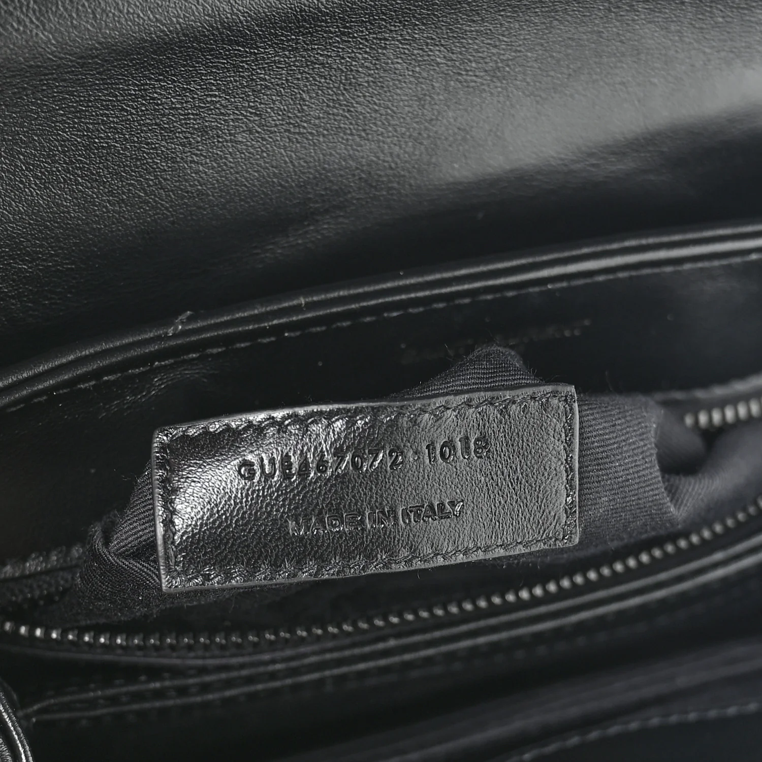 Calfskin Y Quilted Monogram Monochrome Toy Loulou Crossbody Bag Black