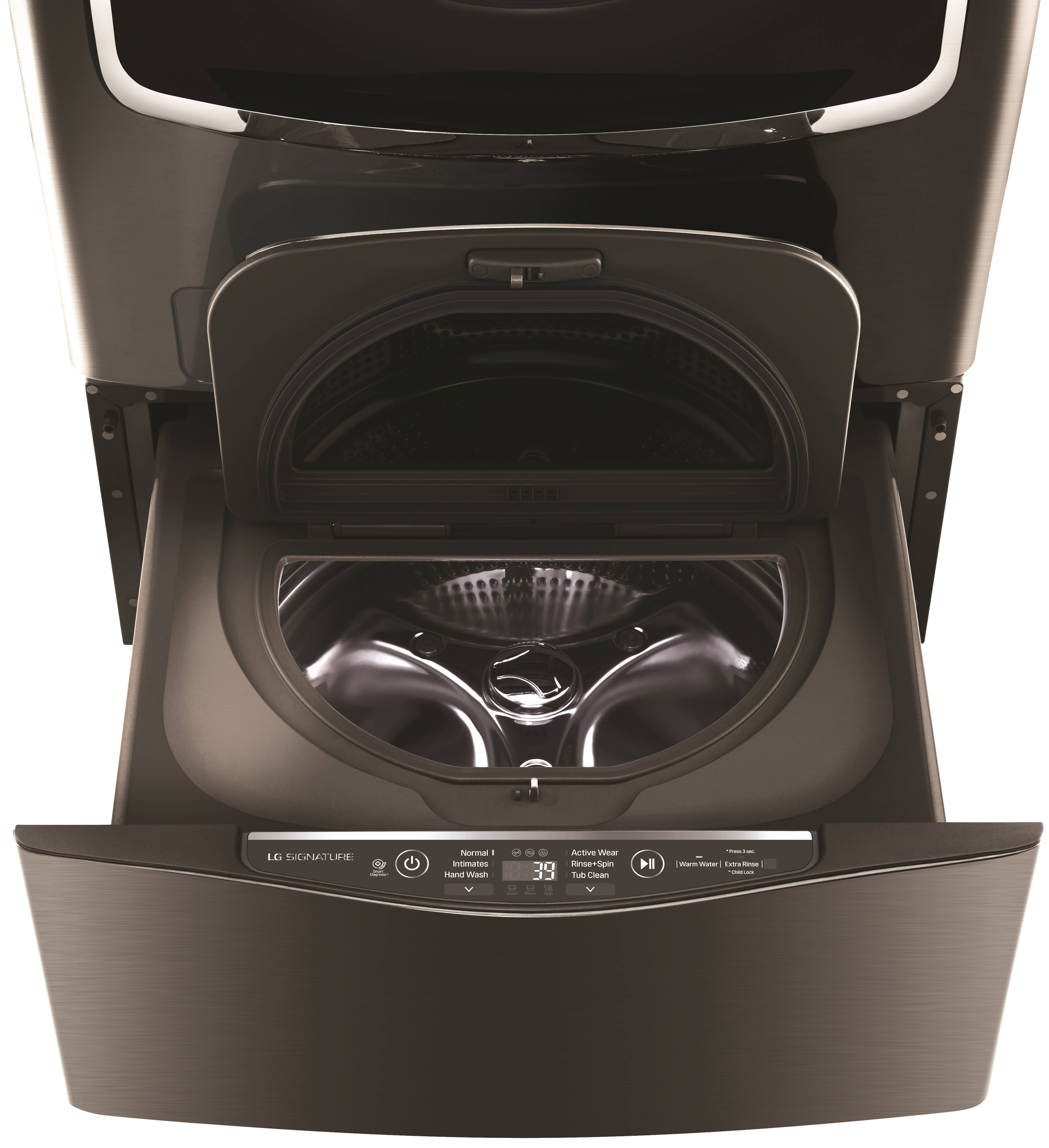 LG Signature WD205CK Sidekick 1.0 Cu. ft. Pedestal Washer - Black Stainless Steel