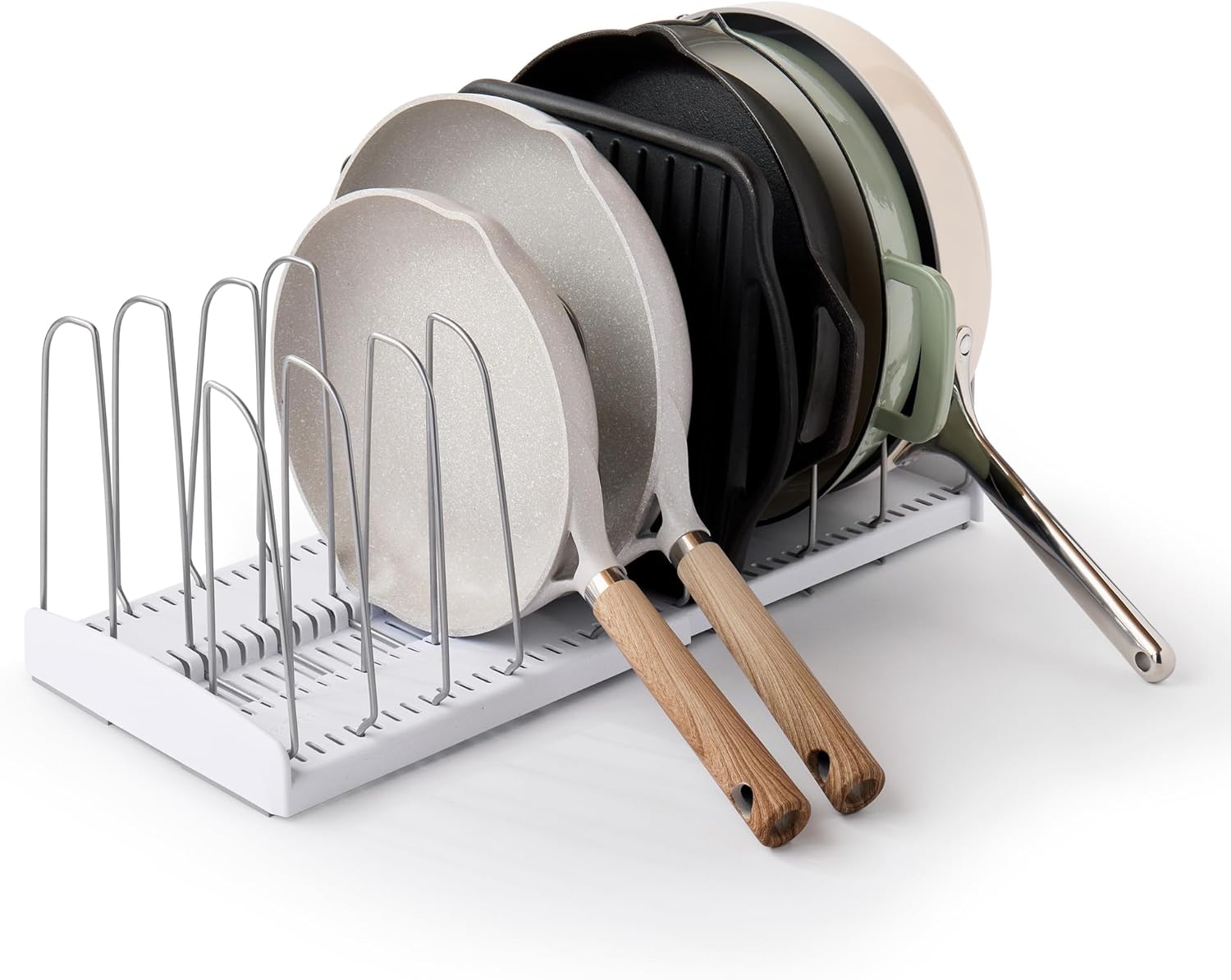 YouCopia StoreMore Expandable Cookware Rack with Tall Steel Wires, 12.5