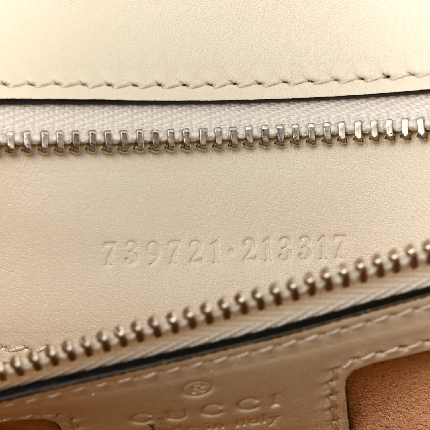 Senna Calfskin Petite GG Top Handle Shoulder Bag Mystic White