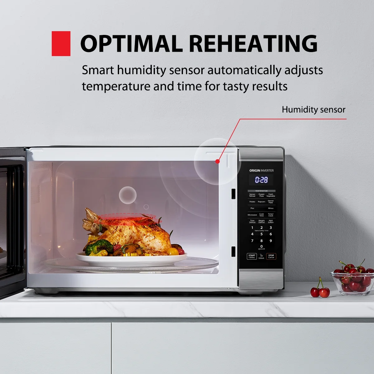 Toshiba 2.2 Cu. Ft. 24.4'' Microwave Oven in Stainless Steel