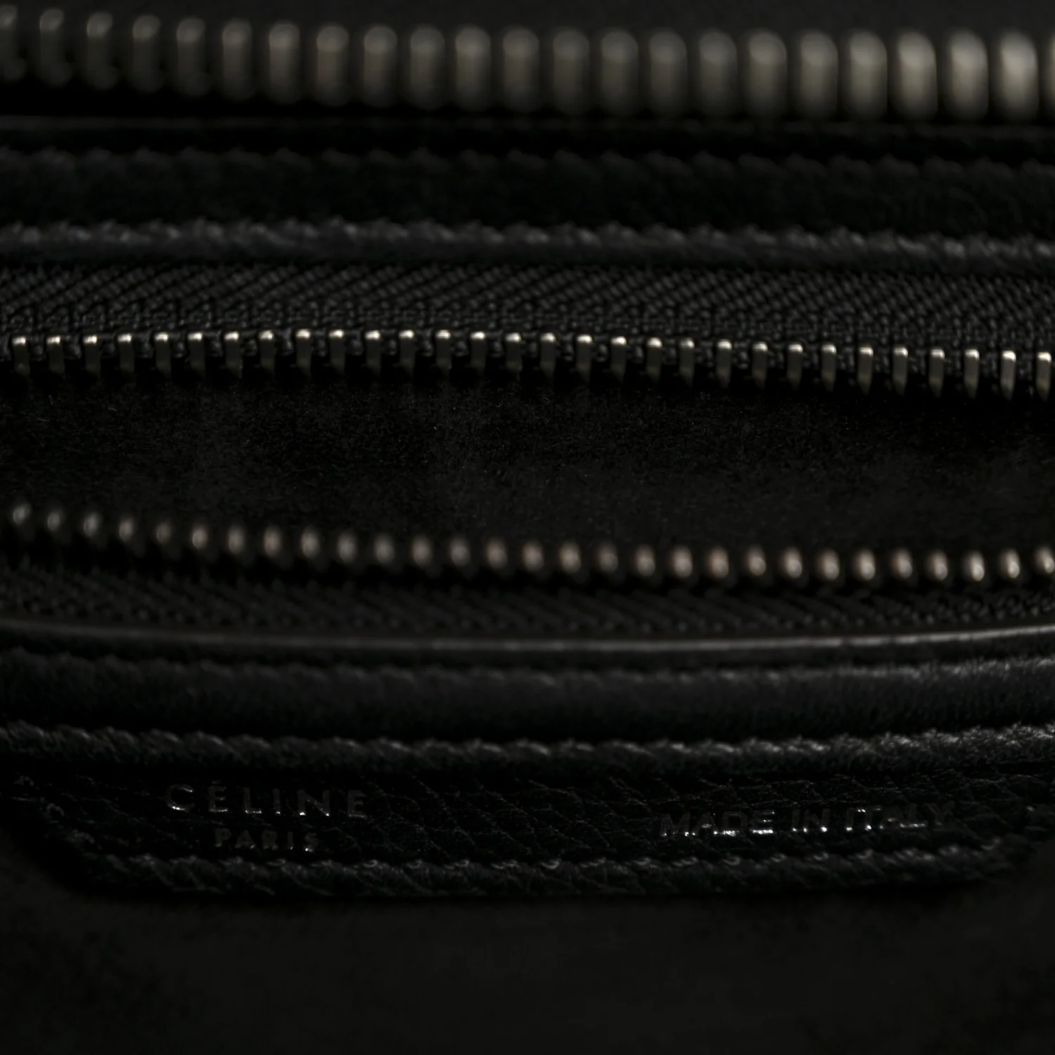 Drummed Calfskin Micro Luggage Black