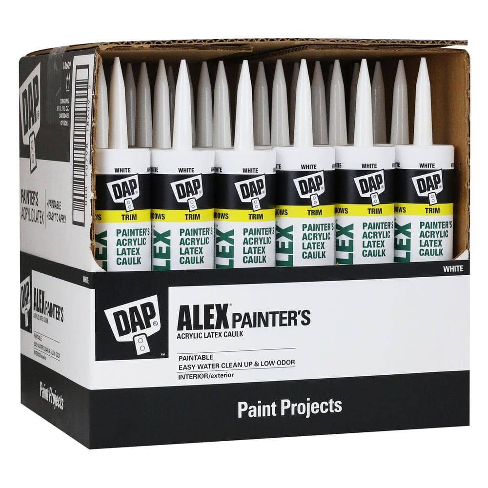 Dap Alex Painter's 10.1 oz. White All-Purpose Acrylic Latex Caulk (30-Pack)-Instock