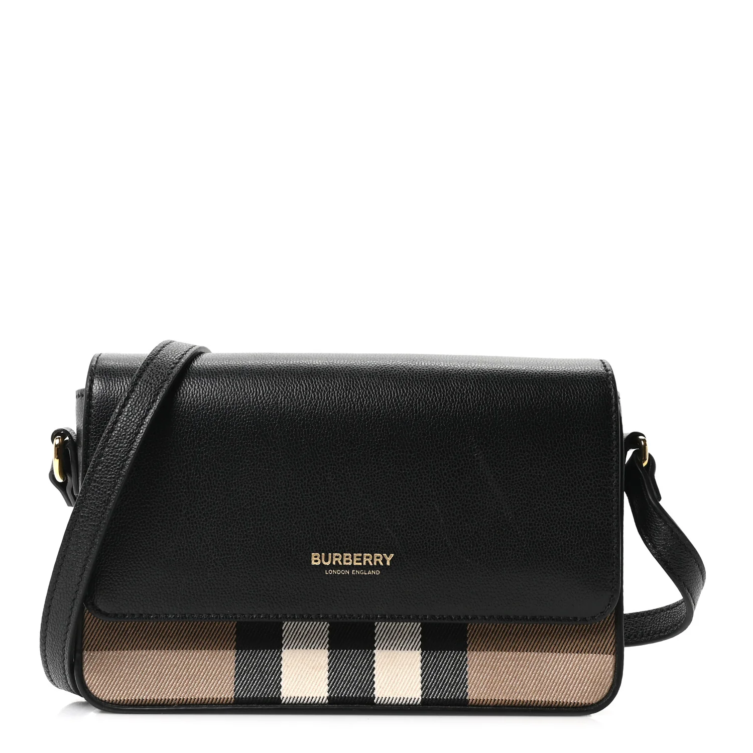 Grained Calfskin House Check Tartan Mix New Hampshire Black