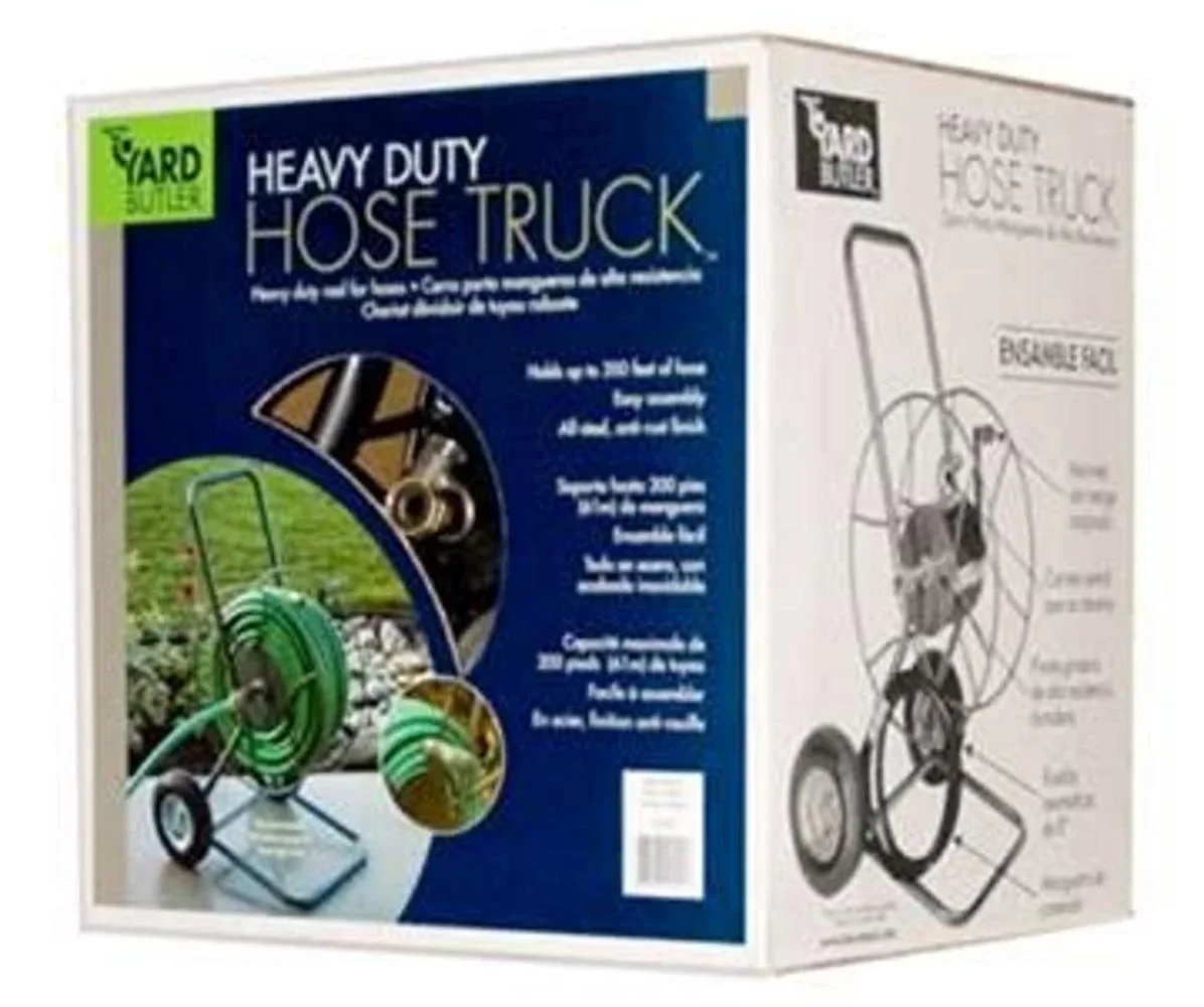 Yard Butler 2-Wheeled Garden Hose Reel Cart - Carry Up To 200 Foot, Heavy Duty, Rust-Resistant, Portable Metal Hose Winder Suitable for Lawn & Garden - Outdoor Water Hose Reel Cart With Wheels