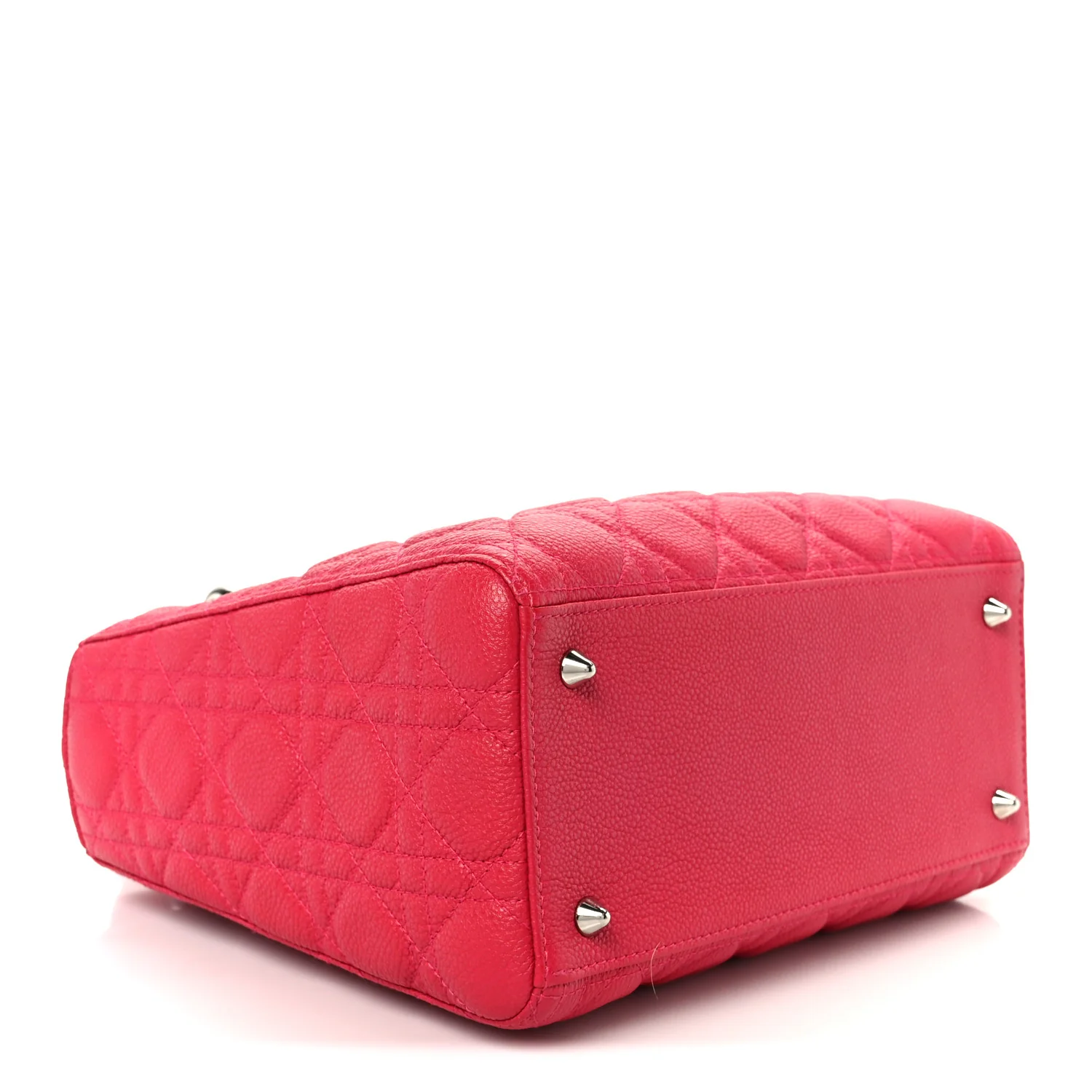 Grained Calfskin Cannage Medium Lady Dior Pink