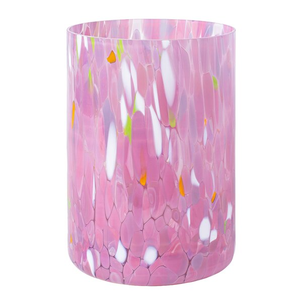 Swirl lykt/vase 19 cm rosa