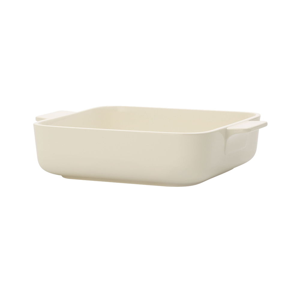 Clever Cooking Square baking dish - White, 10.4'' x 8.3'', Premium Porcelain