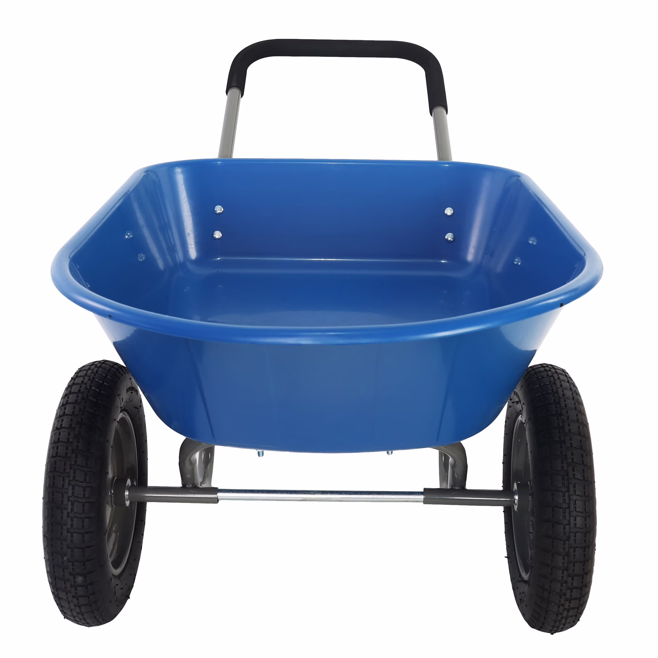 2- Wheeled Garden Wheelbarrow - 15 Pneumatic Wheels, 300 lb Capacity�C Heavy Duty Construction for Transport