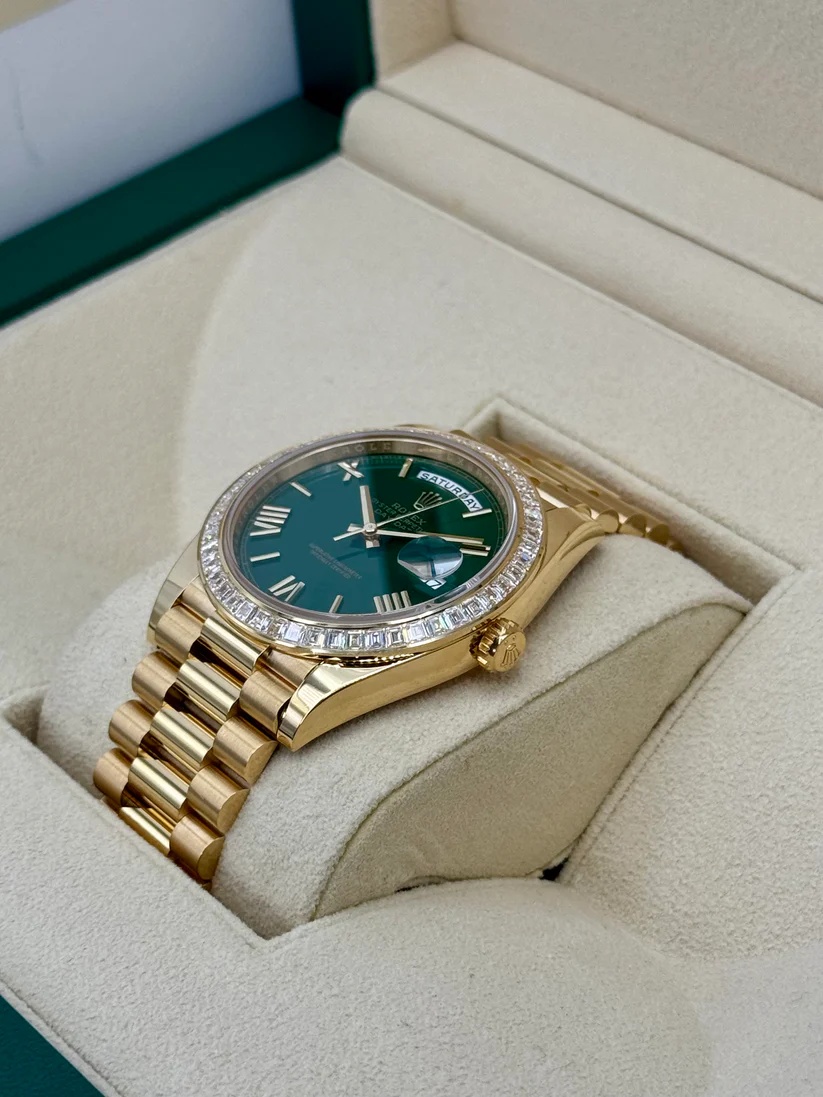 [Super Clone]RLX Day-Date 40mm 228398TBR-0039 Green Dial President Watch