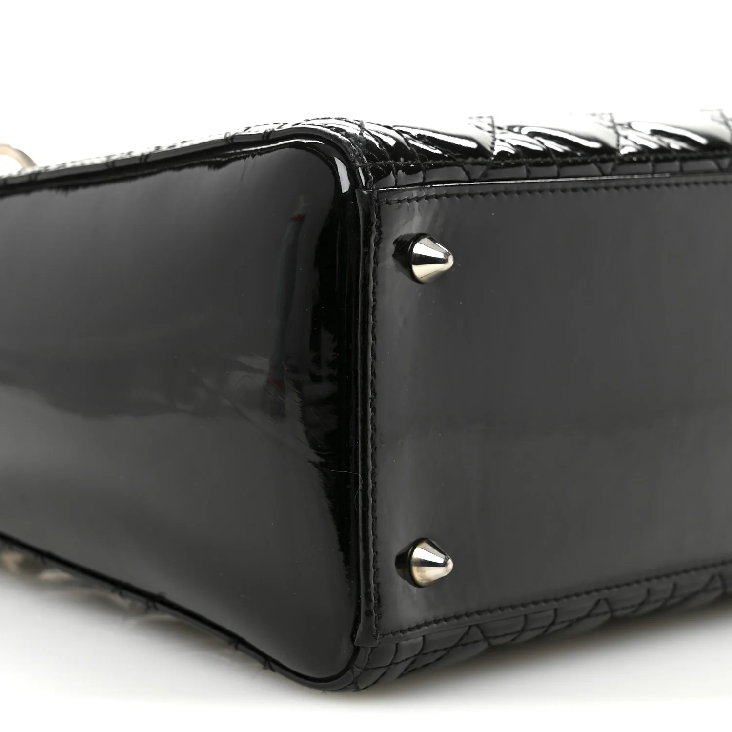 Patent Cannage Medium Lady Dior Black