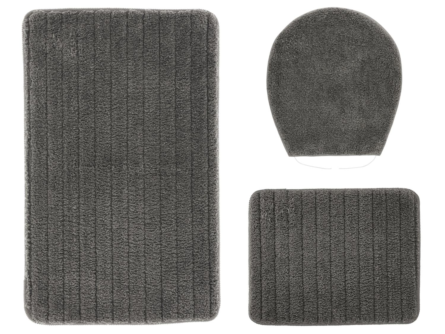 LIVARNO Set de 3 tapis de salle de bains