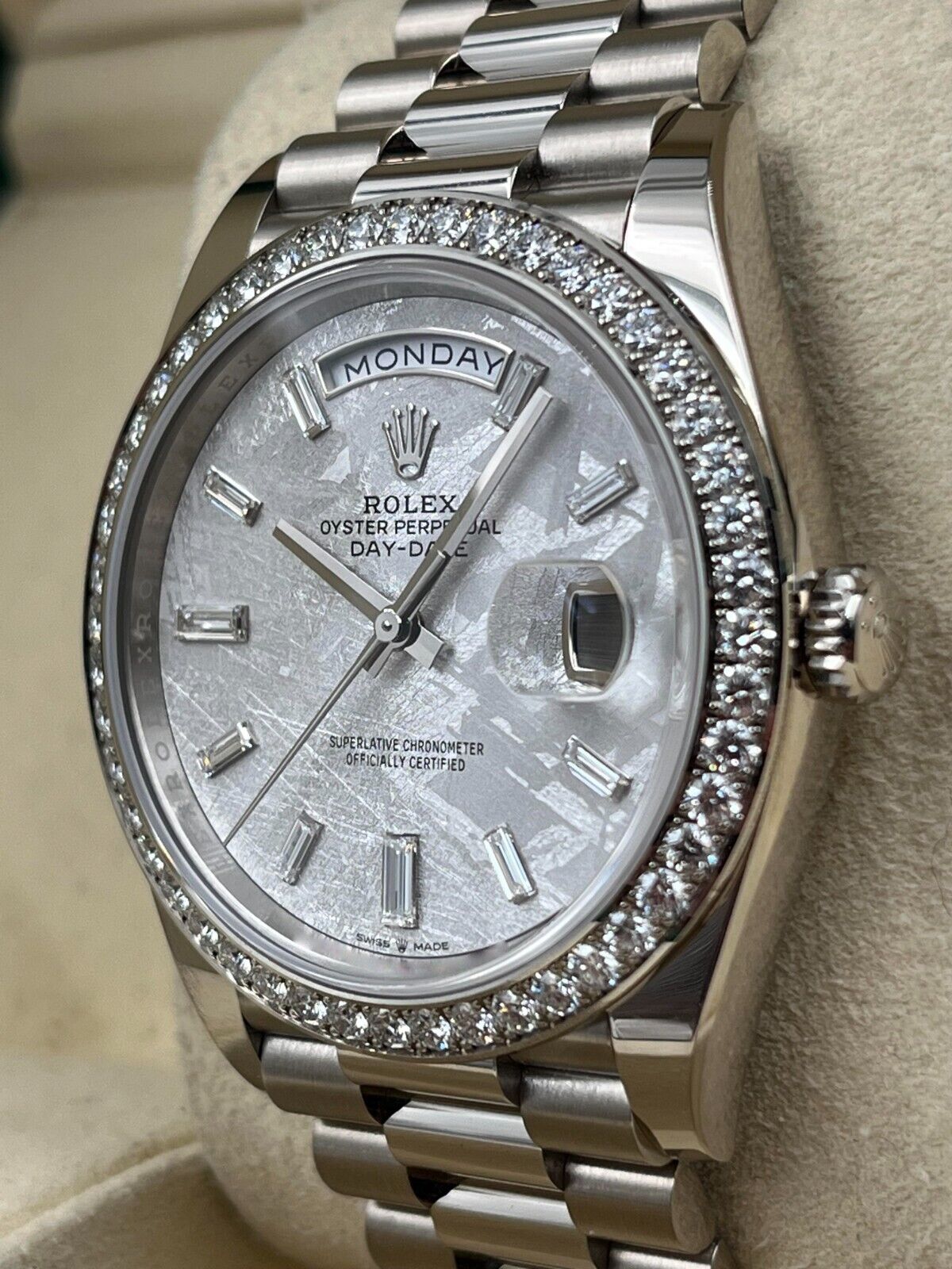 [Super Clone]RLX  Day-Date 40mm 228349RBR-0040 Meteorite Dial President Bracelet