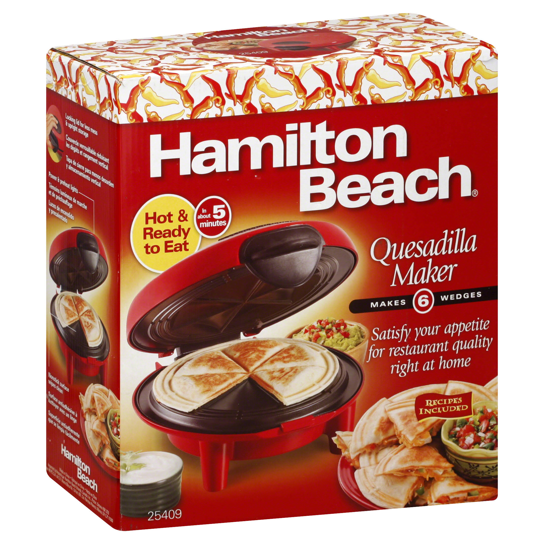 Hamilton Beach Quesadilla Maker, Red