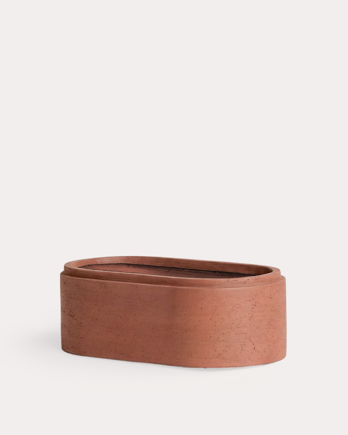 Bieito - Macetero Ovalado de Cemento (45x23 cm) Bieito