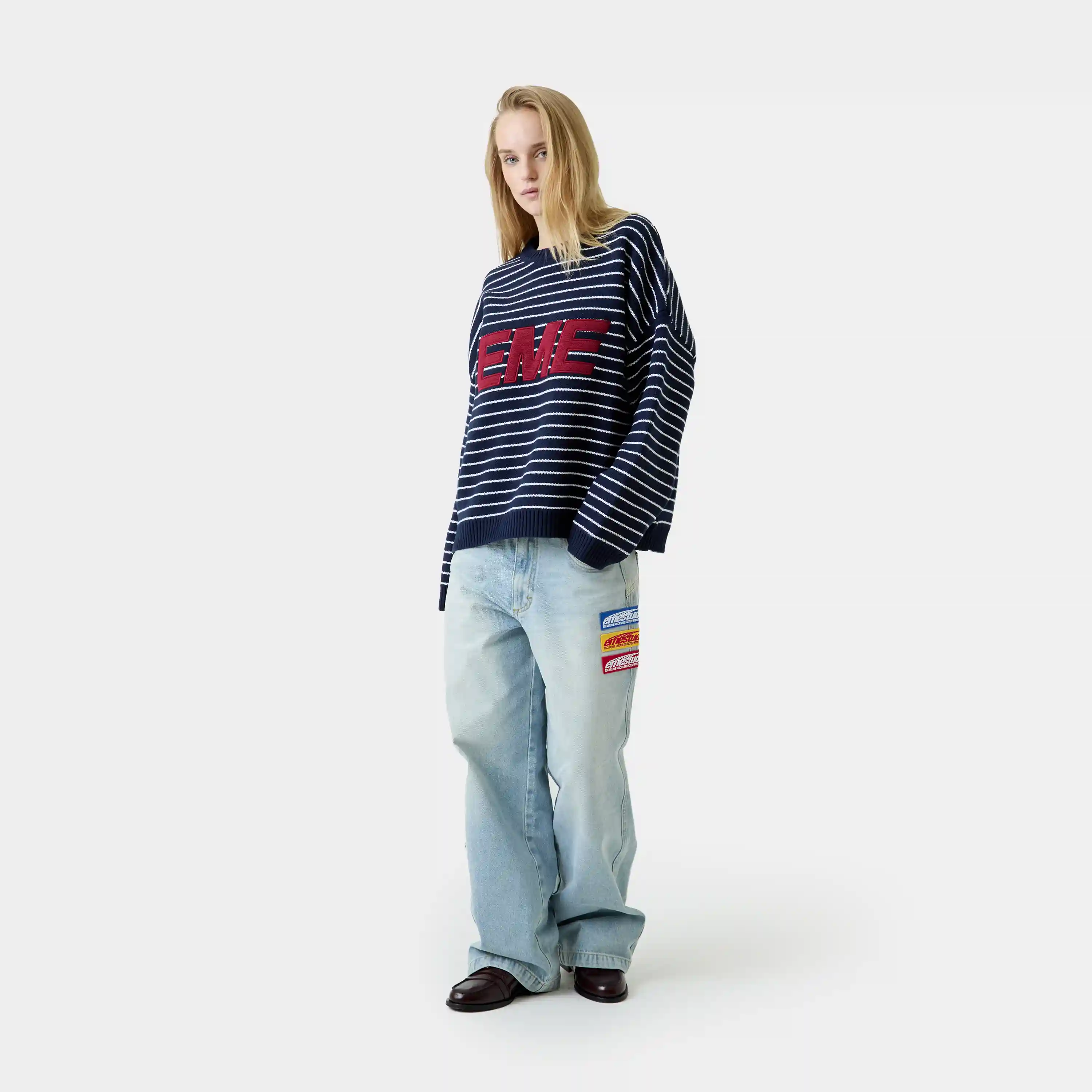 Pinstripe Night Sky Knit Sweater