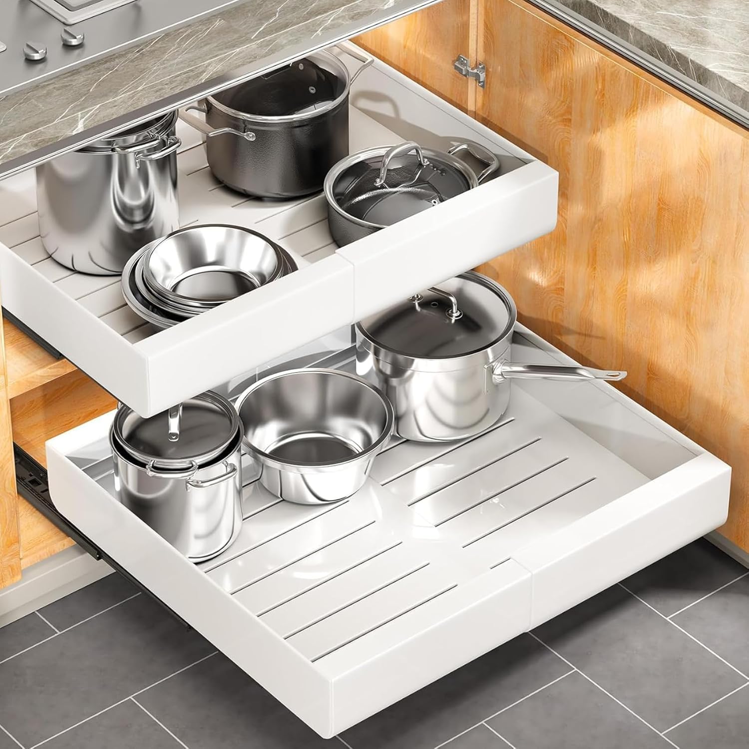 Pull-out Cabinet Organizer, Expandable (14