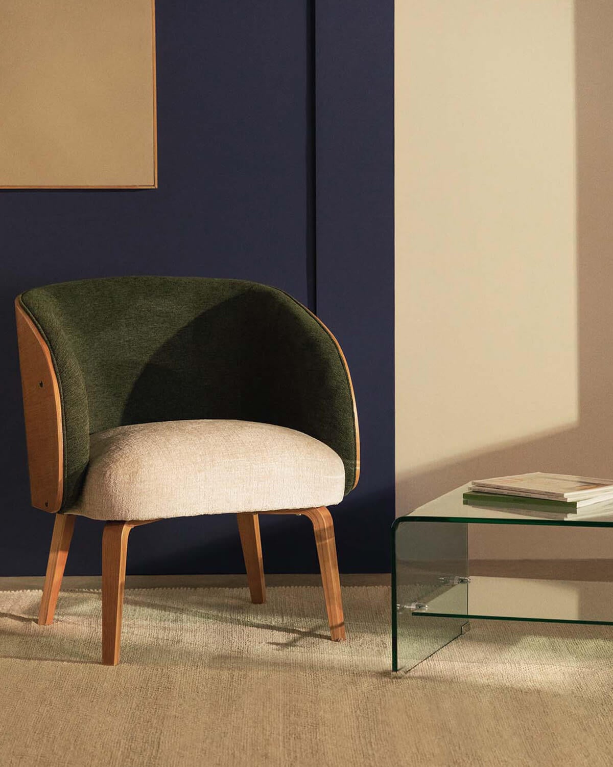 Meria - Pack 2 Sillones de Madera y Tela Meria