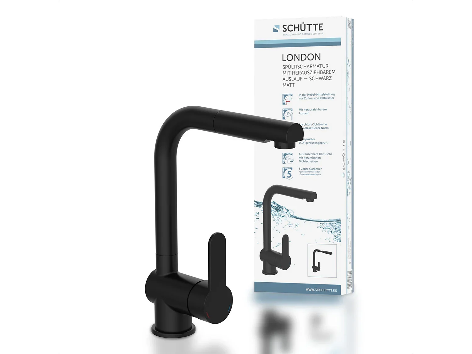 Schtte Mitigeur robinet de cuisine LONDON, avec bec extensible