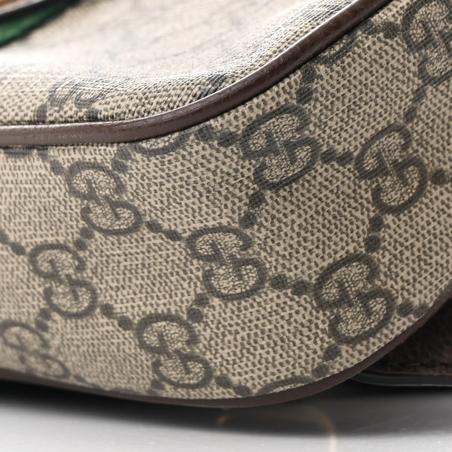Soft GG Supreme Monogram Medium Ophidia Belt Bag Dark Brown