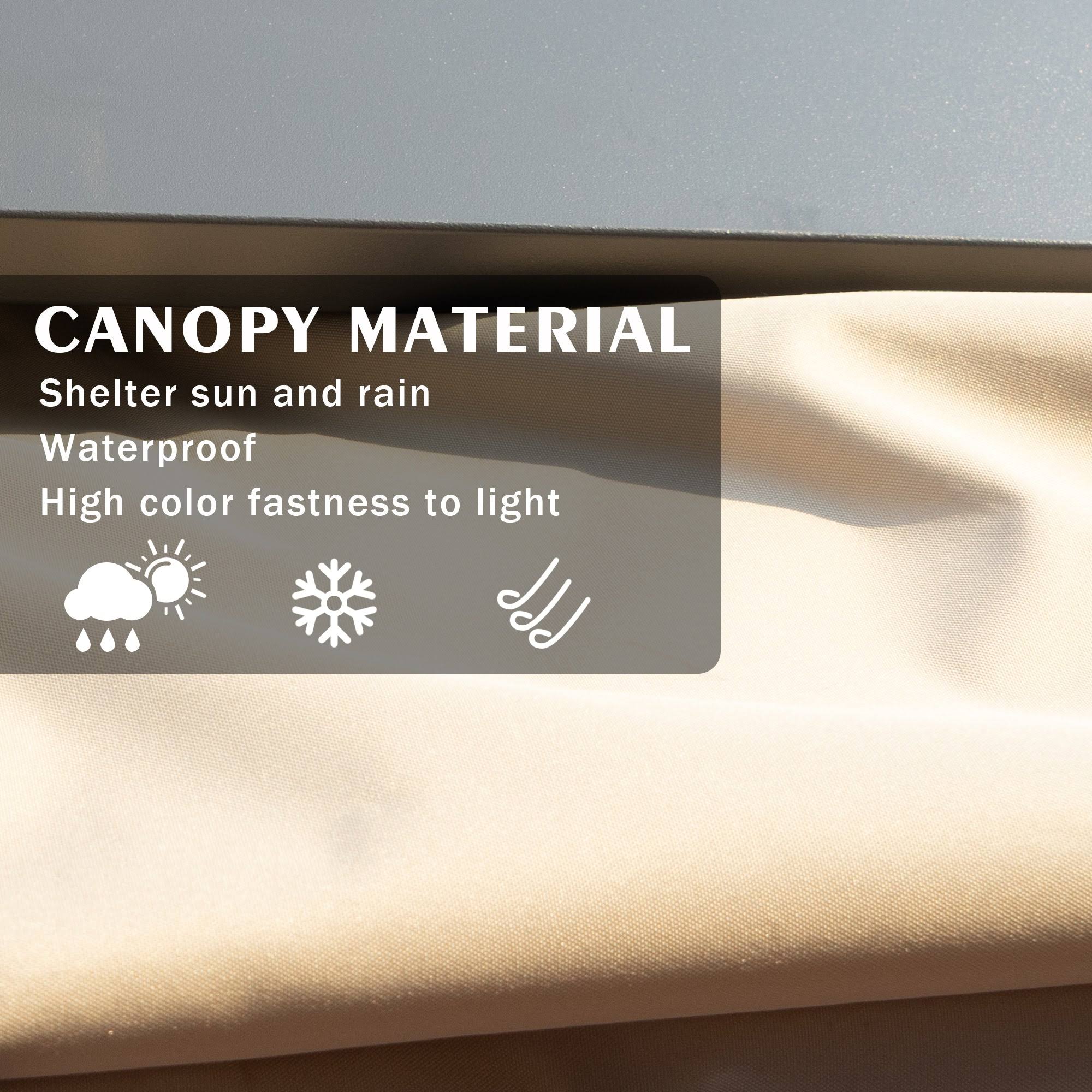 Morgan Outdoor 10 ft. x12 ft. Pergola Beige Sun Shade Canopy