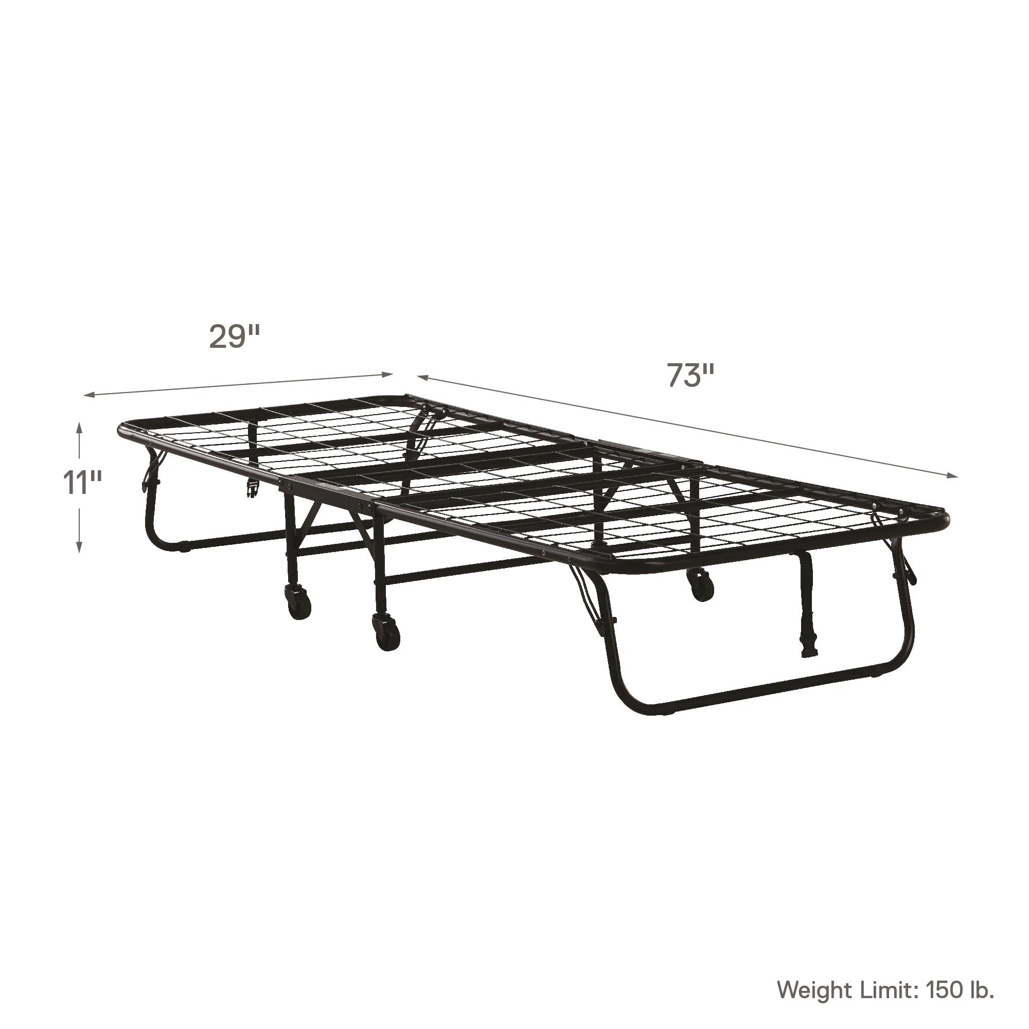 Folding Rollaway Guest Bed with 5" Mattress, Twin(5" Mattress) - Image 5