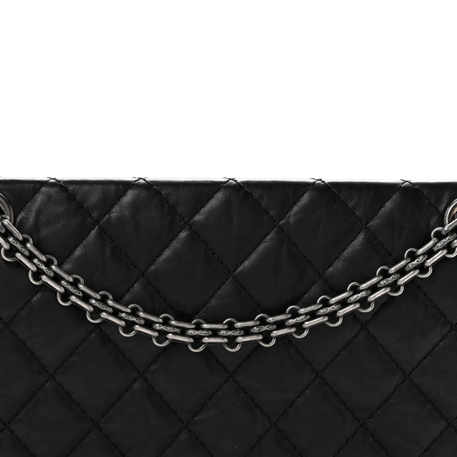 Aged Calfskin Quilted 2.55 Reissue 225 Flap Black