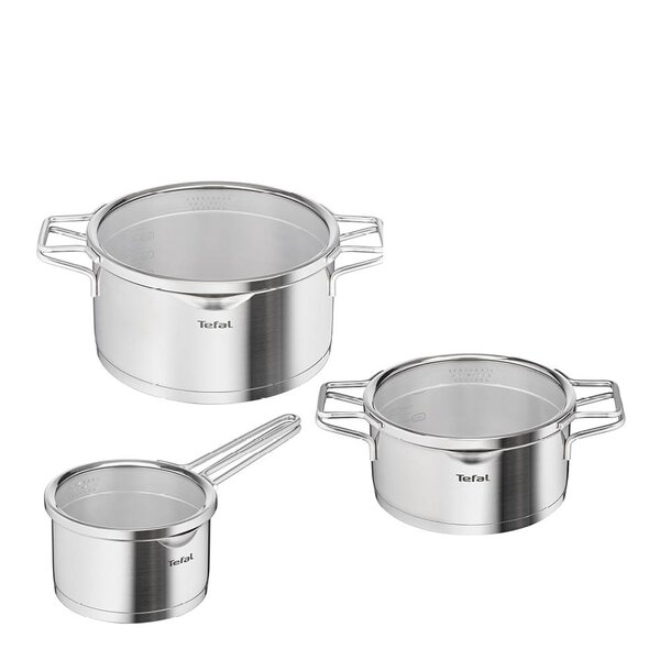 Nordica grytesett 6 deler 1,7 L, 2,7L,4,8L rustfritt stål