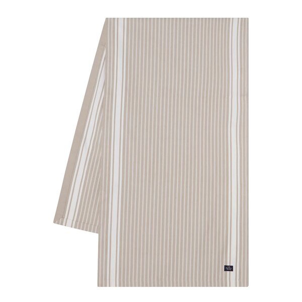 Icons stripete oxfordløper 50x250 cm beige/hvit