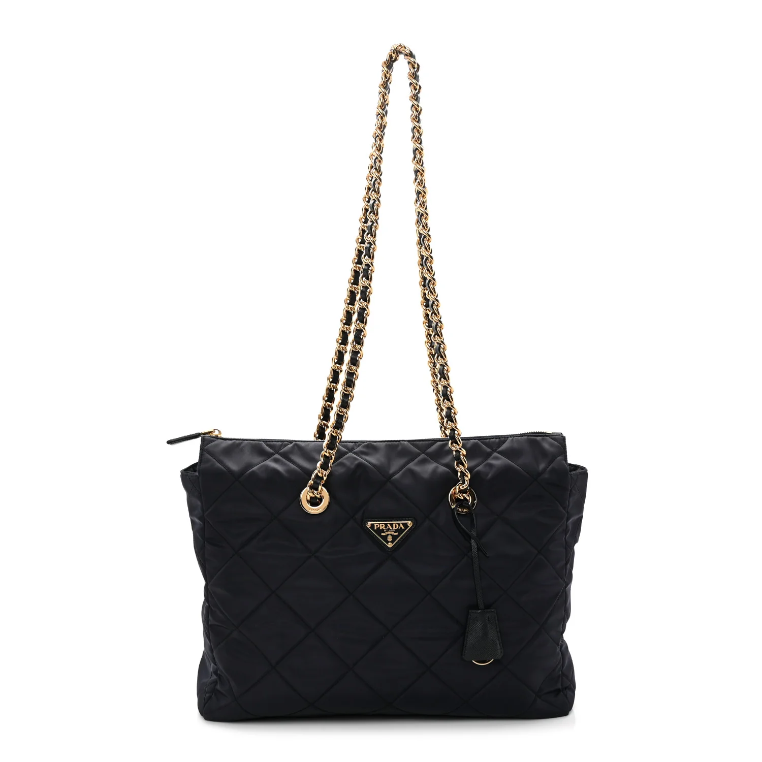 Nylon Tessuto Impuntu Quilted Tote Baltico