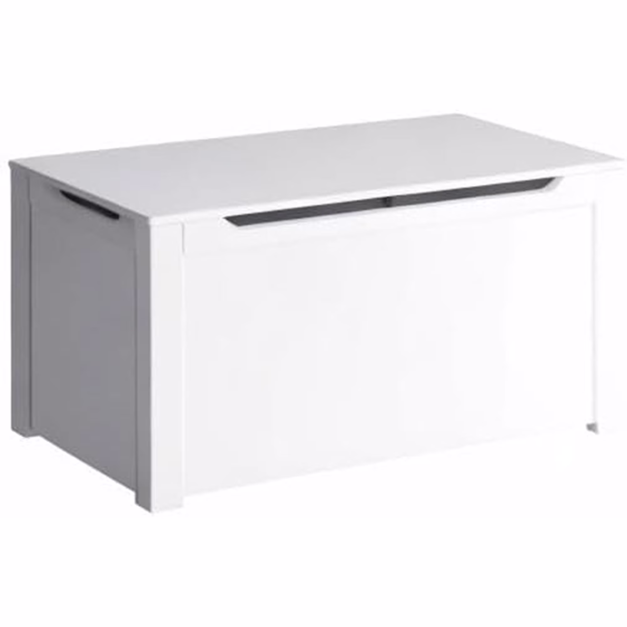 Wooden Toy Box Spacious Storage for Home Organization, White(White)
