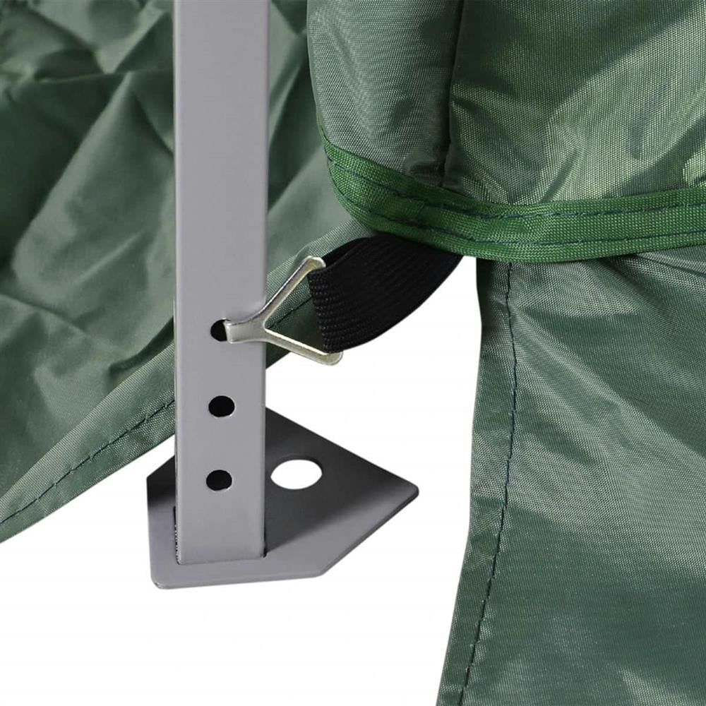 GVN Backyard Garden Canopy, Camping Canopy Screen Tent,Slant Leg Pop Up Canopy Tent with Netting and Carry Bag, Instant Sun Shelter, (11.5'x11.5' Base / 10'x10' Top), Green