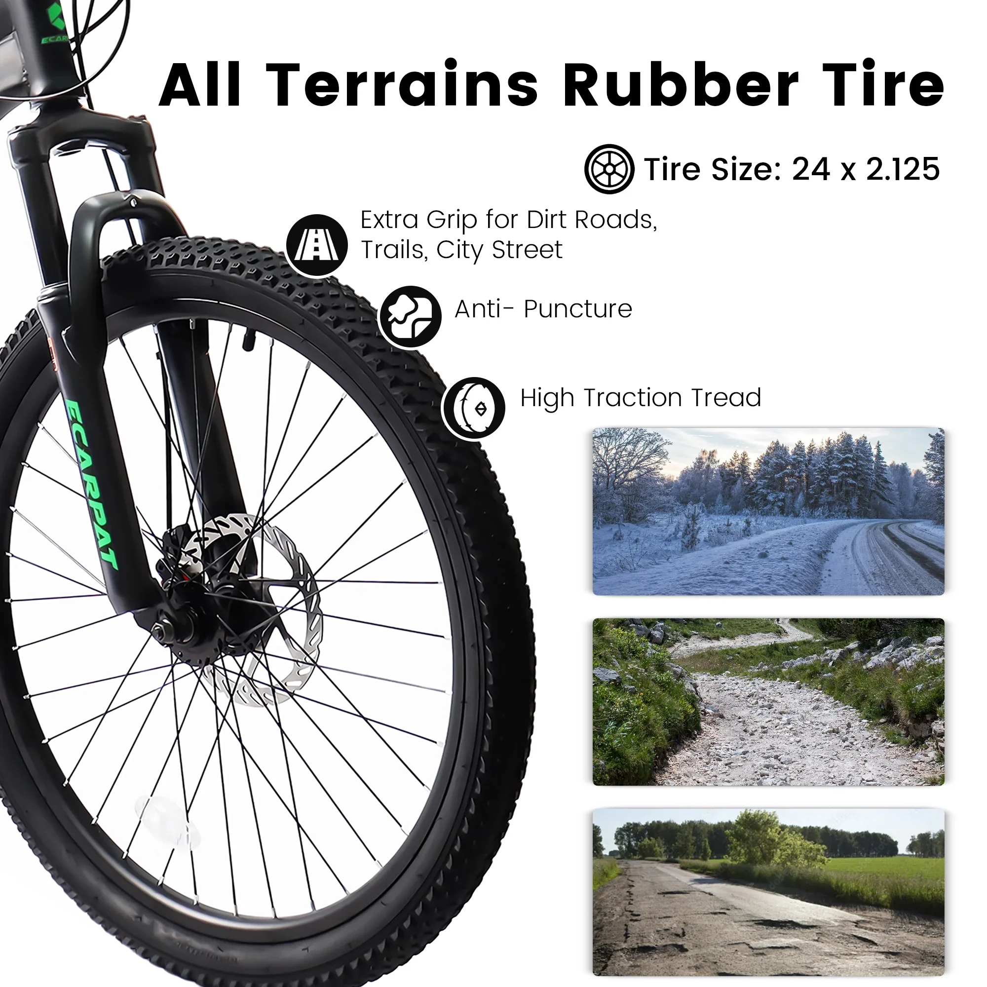 Aezusy Mountain Bike 24 Inch Wheels, 21-Speed Full Suspension Mens Womens Trail Commuter City Mountain Bike, Carbon Steel Frame Disc Brakes Bicycles