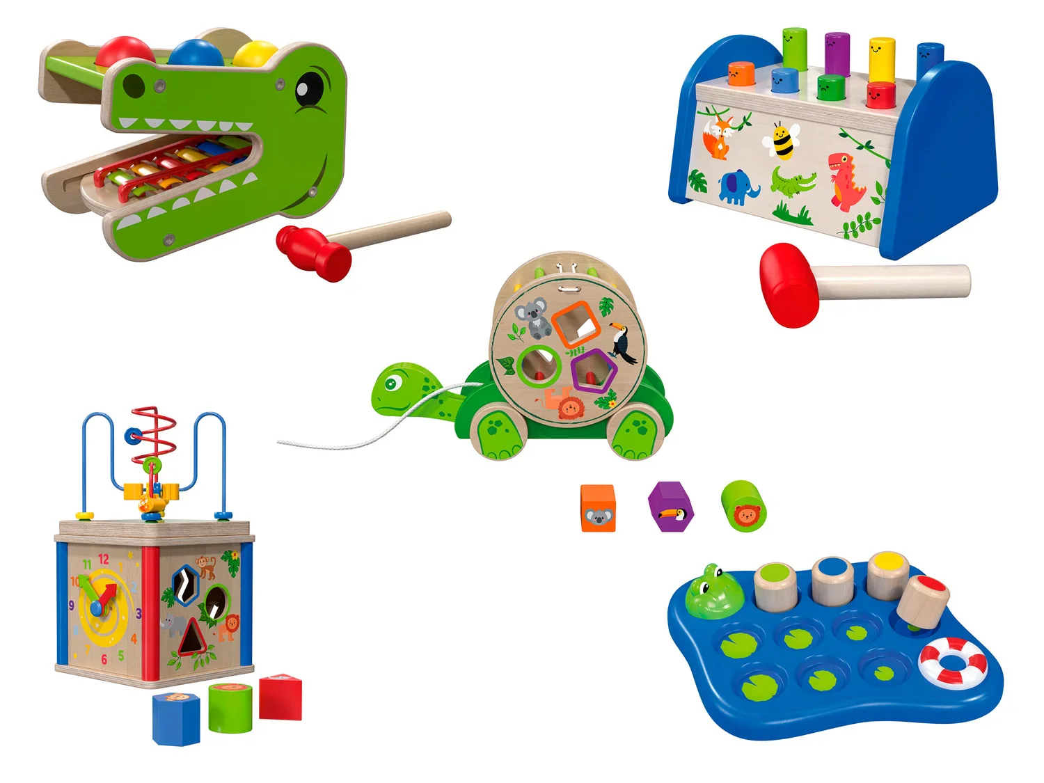 Playtive Jeu de motricit en bois
