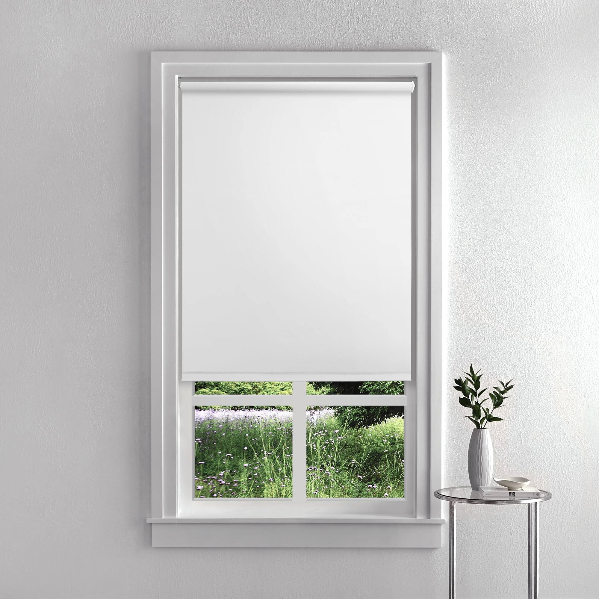Mainstays Blackout Tear-to-Fit Roller Shade 37-1/4 inchx72 inch, White