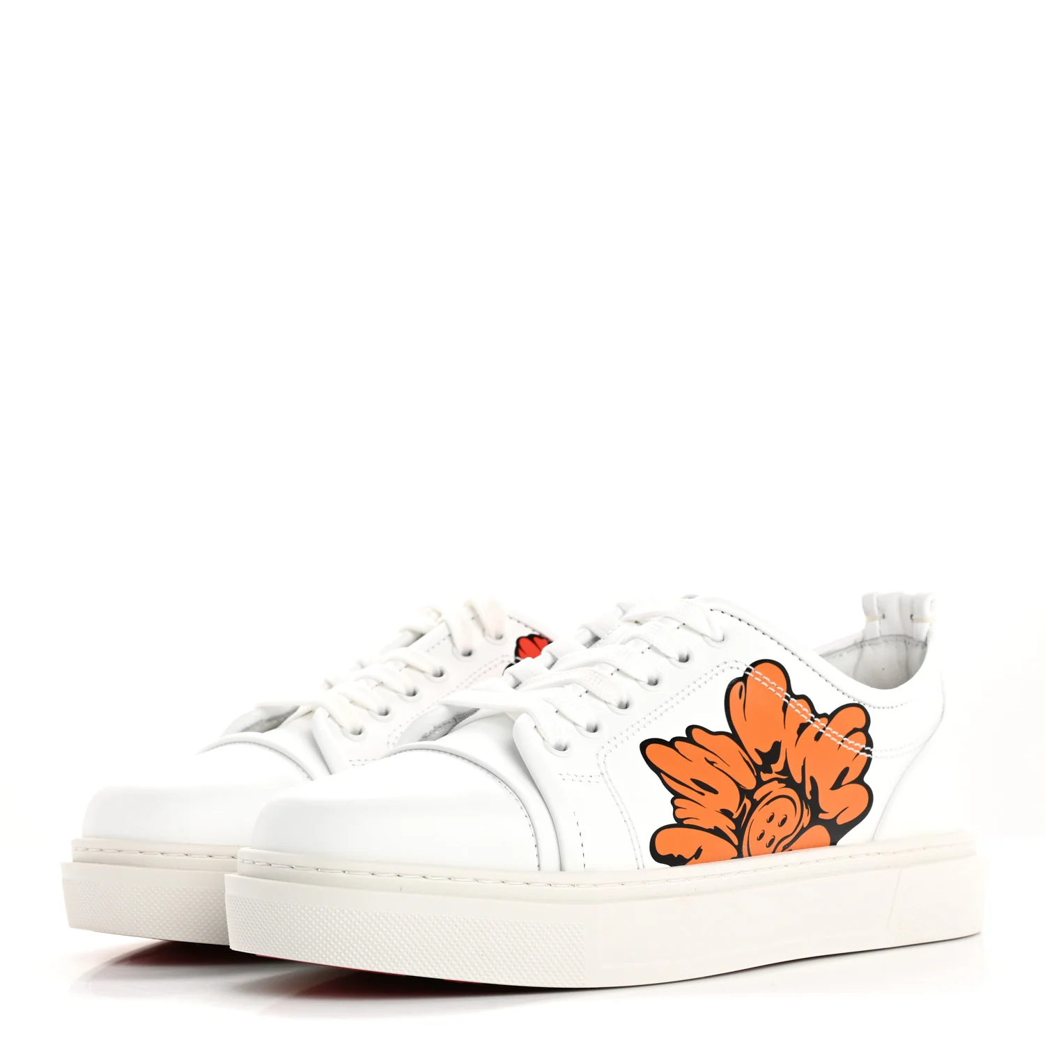 x Shun Sudo Adolon Junior Button Flower Low Top Mens Sneaker 40.5 White Multicolor