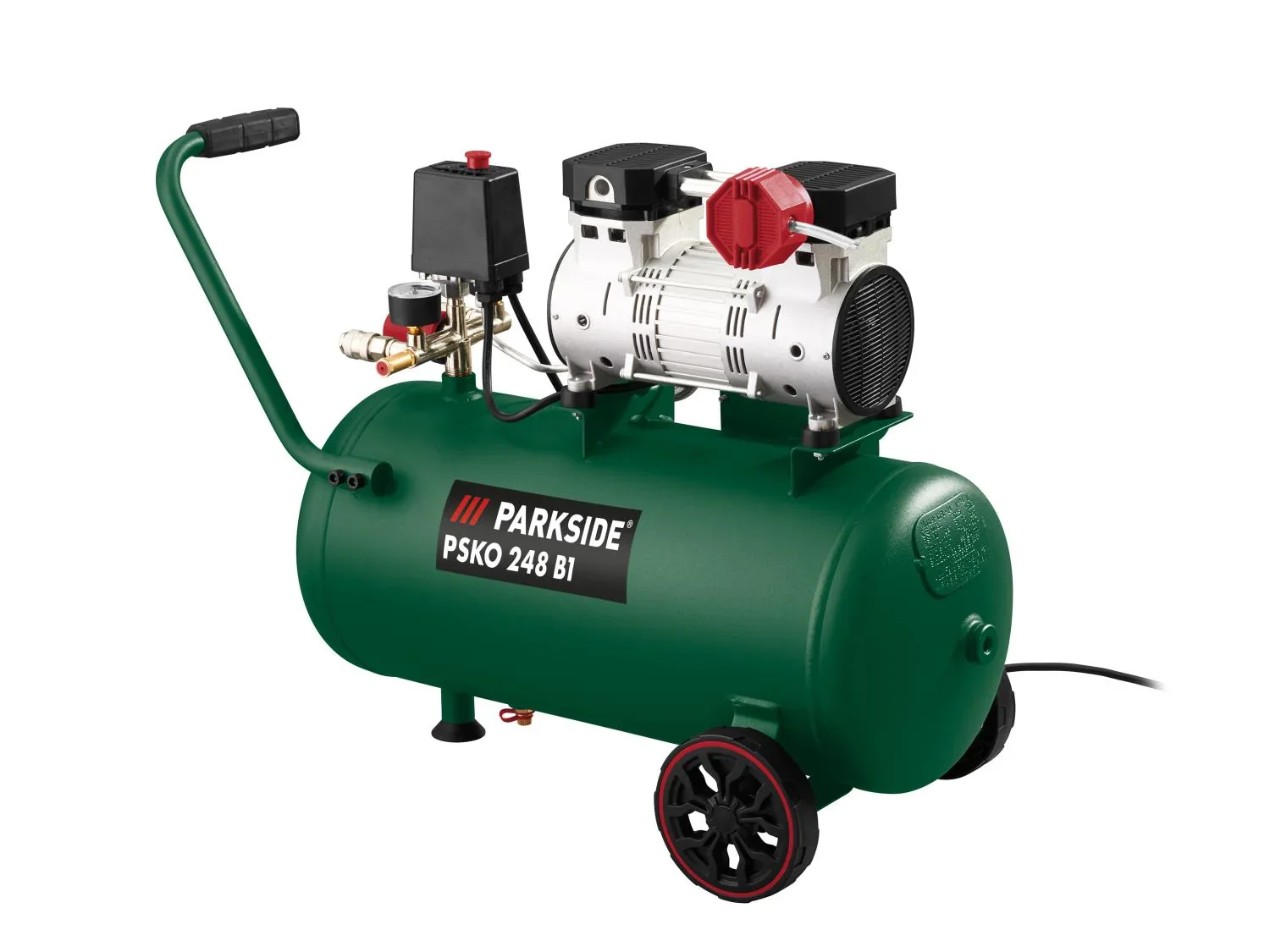 PARKSIDE Compresseur silencieux PSKO 248 B1, 8 bar, 24 L, 1100 W