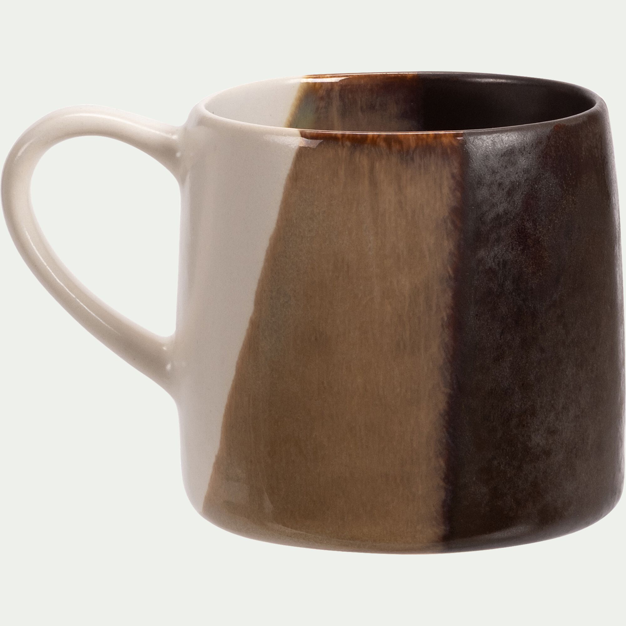 MESANGE - Mug tricolore en grès 39,5cl - marron