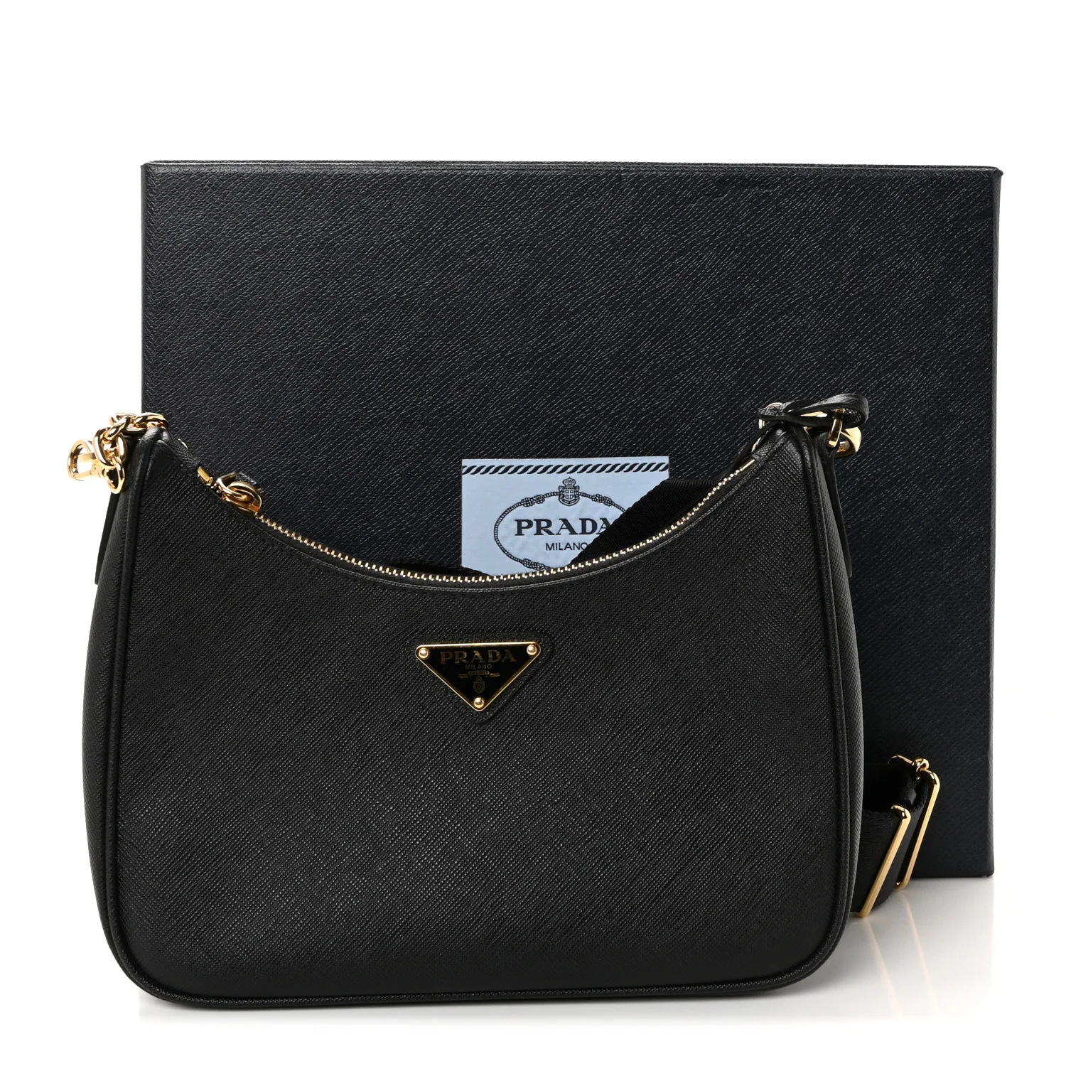 Saffiano Lux Re-Edition 2005 Shoulder Bag Black