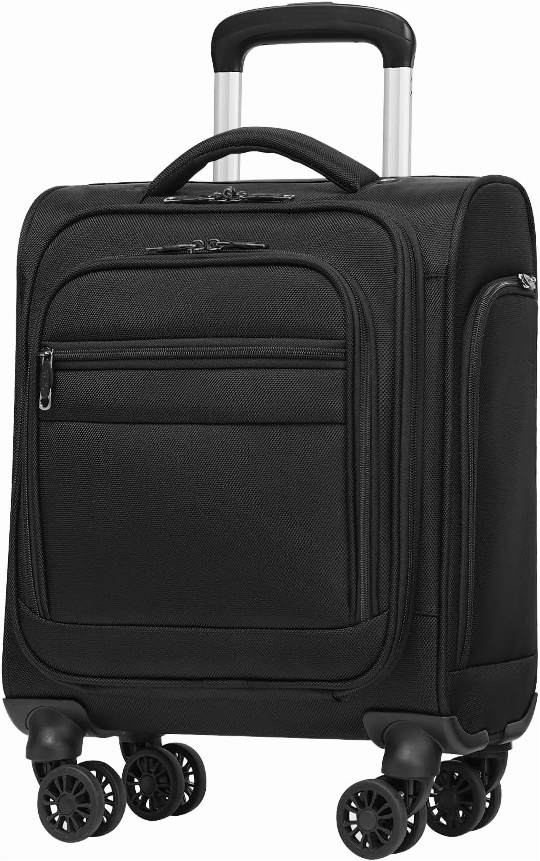 Underseat Carry on Luggage Softside Lightweight Rolling Travel Bag Spinner Suitcase