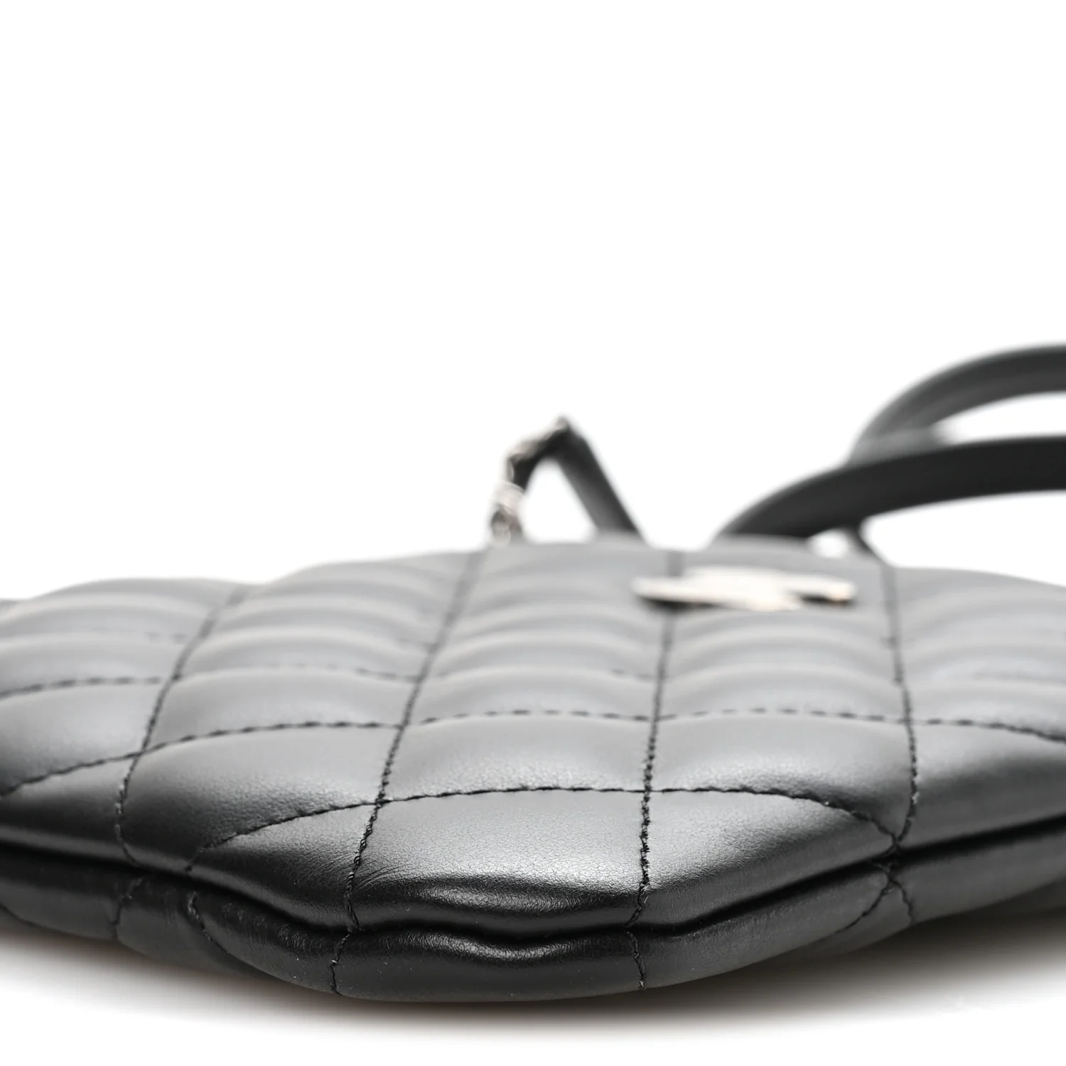 Lambskin Quilted Uniform Crossbody Bag Black