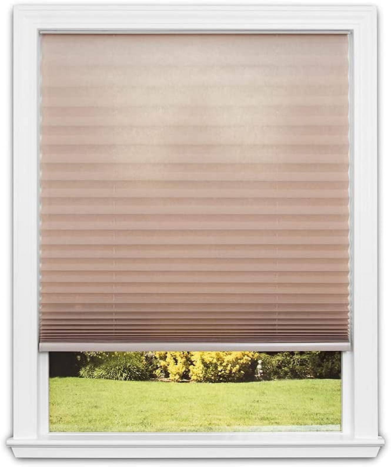 Redi Shade Easy Lift Trim-at-Home Cordless Pleated Light Filtering Fabric Shade Natural, 36