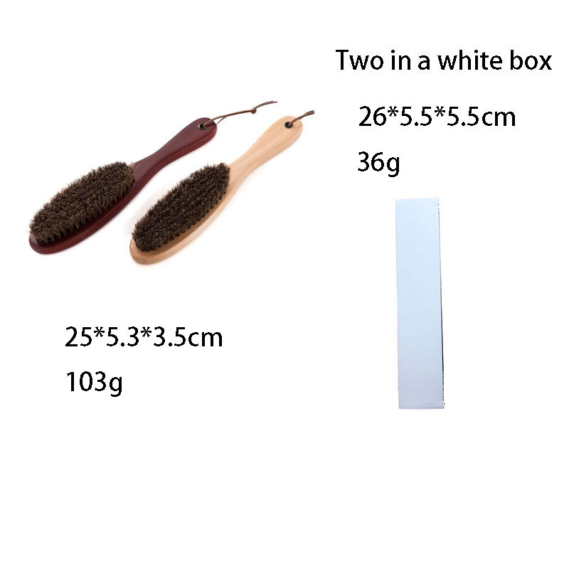 Black Horse Hair 25cm Red Handle Wooden Cloth Brush for Cleaning Brush