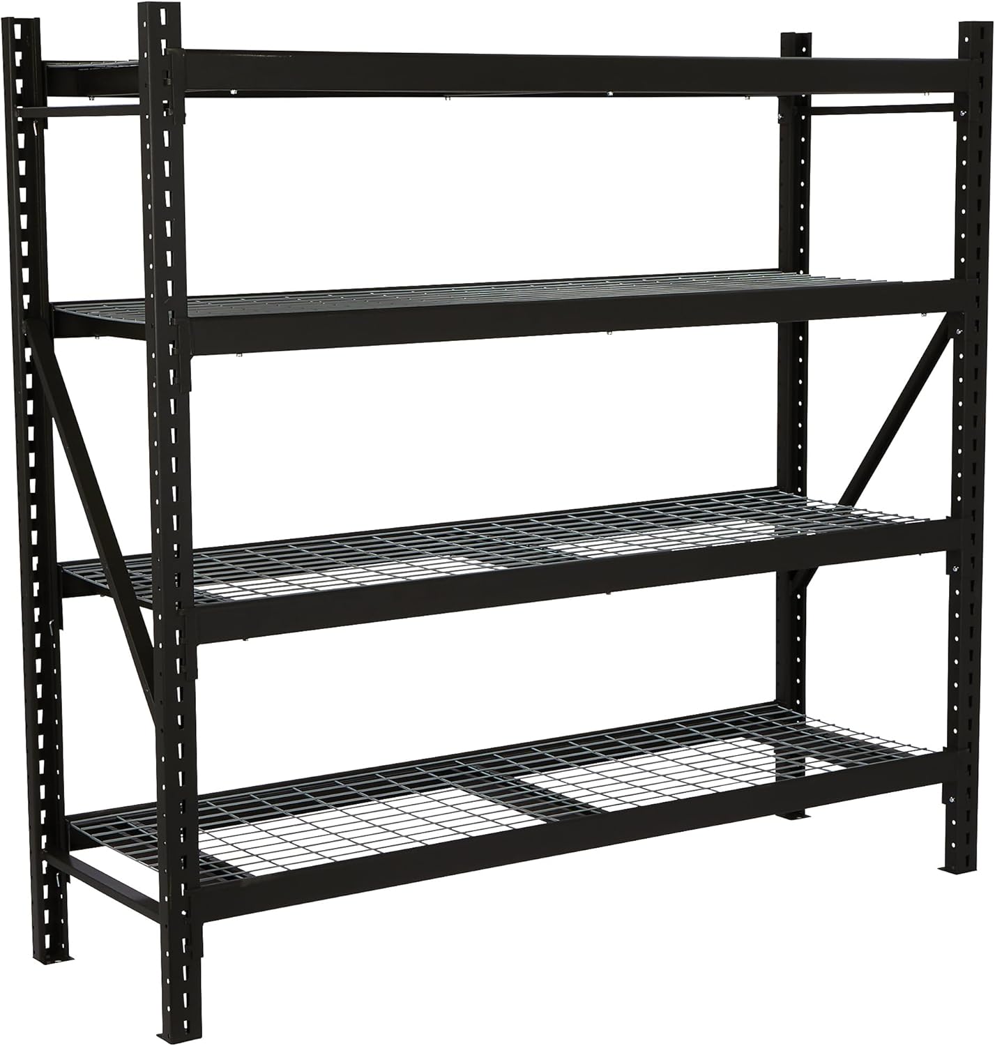 Ironton 4-Tier Industrial Steel Shelving Unit, 8,000-Pound Load Capacity, Garage Storage Rack, 77