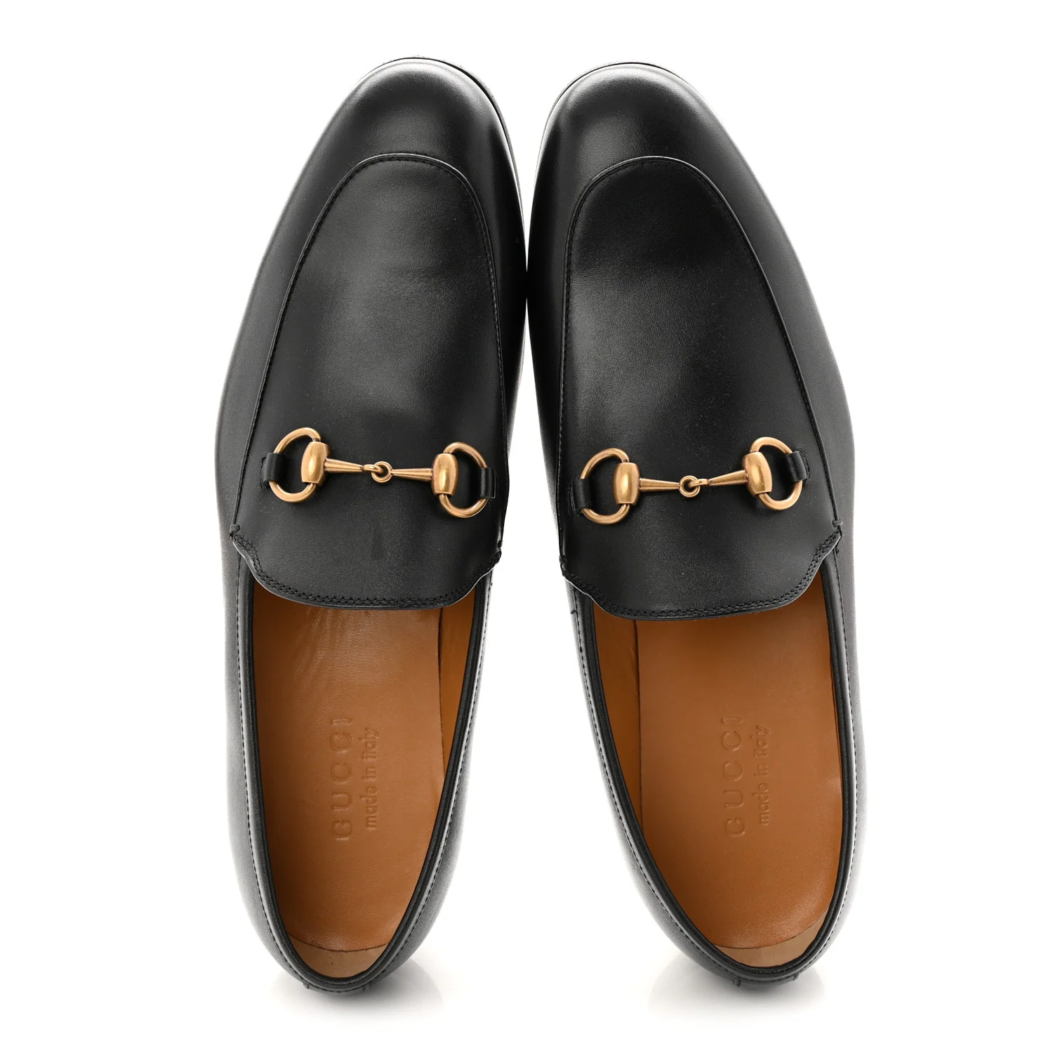 Calfskin Horsebit Mens Jordaan Loafers 8 Black